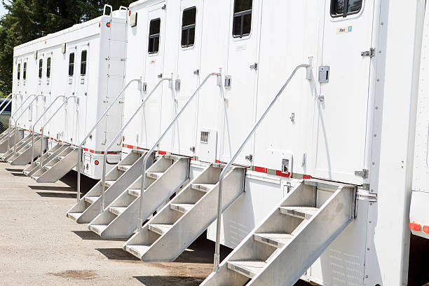 Portable bathroom trailers