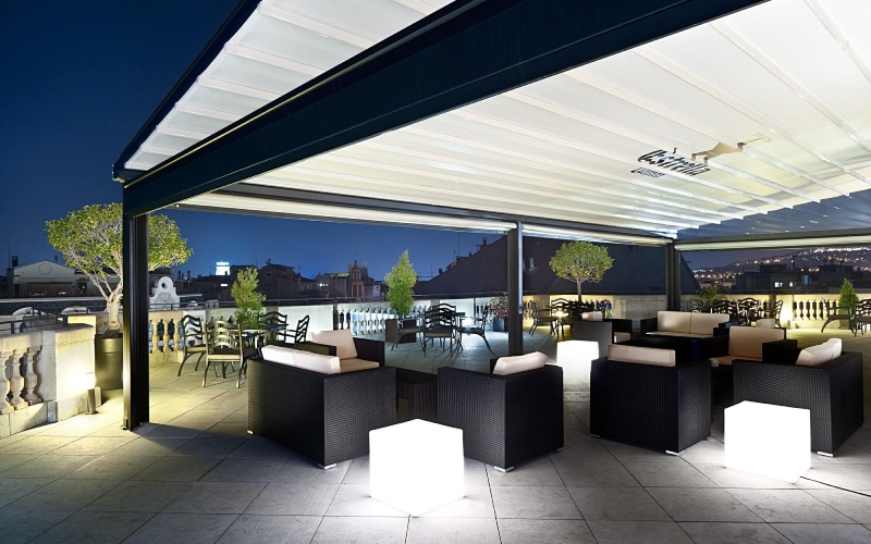 retractable pergola rain cover