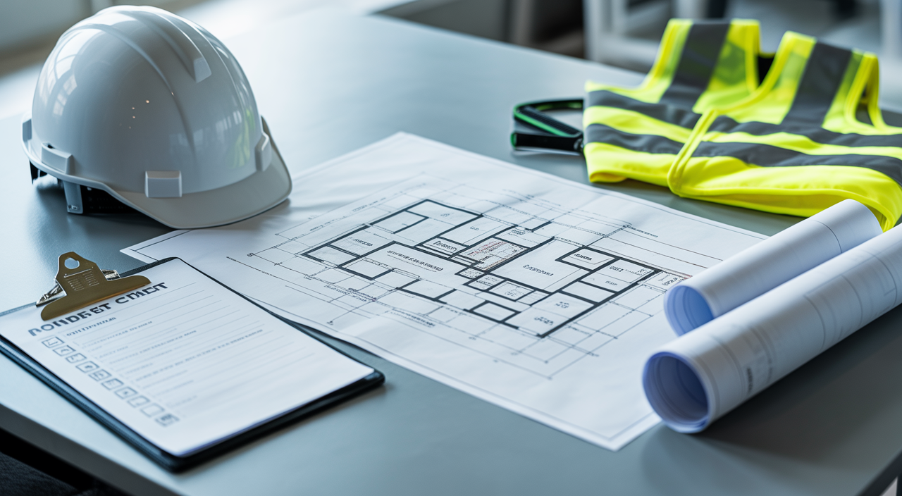 UK construction compliance, building regulations, safety checklist, construction project management