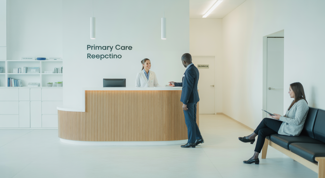 Primary care doctor consulting with a Glendale patient in a clinic setting